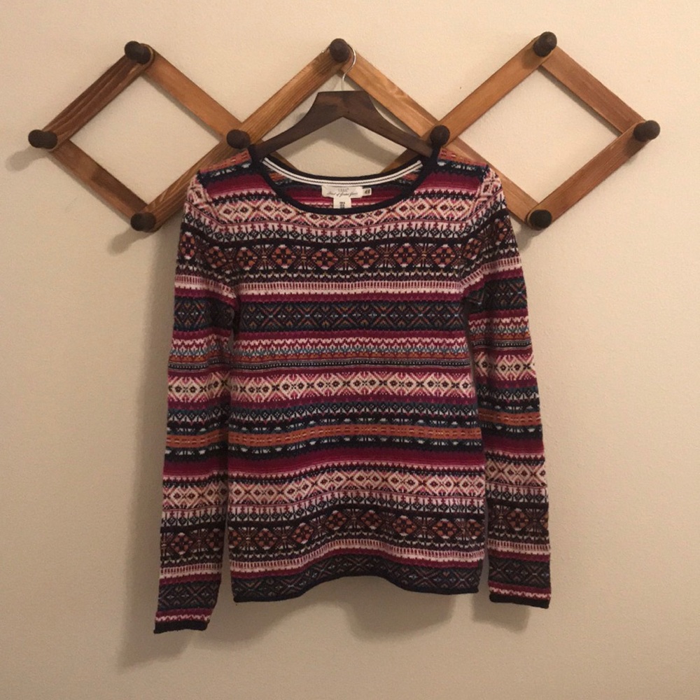 Alpaca-blend Fair Isle Sweater Size M